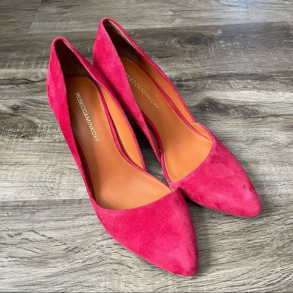Rebecca Minkoff Pink Suede High Heels Pumps Brie Size 8